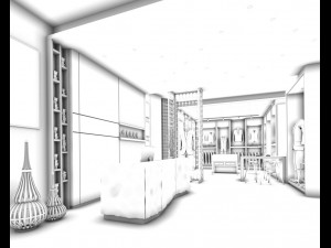 mall store - men clothing store 06 3D 모델