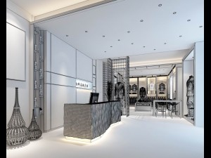 mall store - men clothing store 06 3D 모델