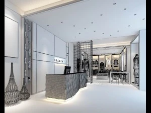 mall store - men clothing store 06 3D Model