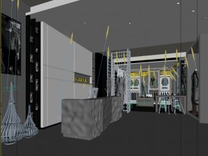 mall store - men clothing store 06 3D 모델