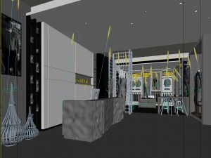 mall store - men clothing store 06 3D Model