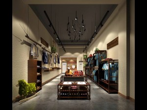 mall shop - men clothing store 036 3D 模型