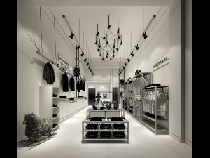 mall shop - men clothing store 036 3D Model