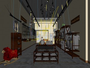 mall shop - men clothing store 036 3D Model