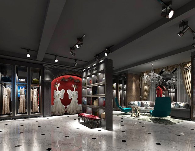 mall store - female clothing store 34 Modelo 3D .c4d .max .obj .3ds .fbx .stl .blend 