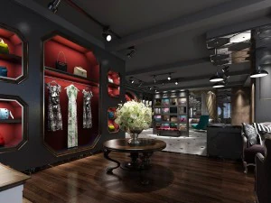 mall store - female clothing store 34 3D Model