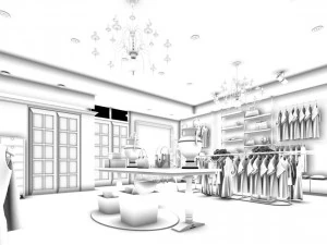 arcade - stores - women clothing stores 96 3D Model