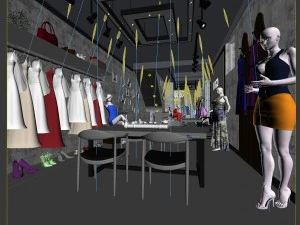 arcade - stores - women clothing stores 376 3D Model