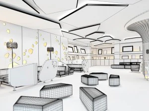 shopping mall - shop - photo gallery 3D Model