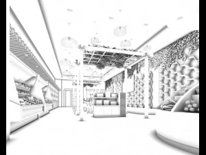 mall store - fruit shop 06 3D Model