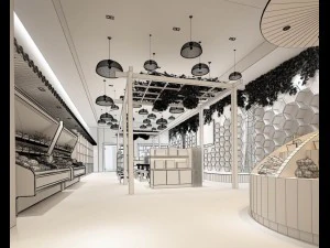mall store - fruit shop 06 3D Model