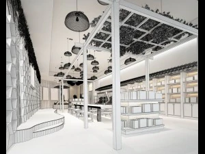 mall store - fruit shop 06 3D Model