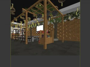 mall store - fruit shop 06 3D Model