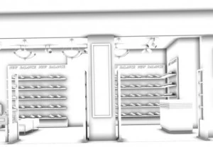 mall store - shoe store 01 3D Model