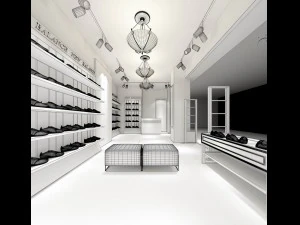 mall store - shoe store 01 3D Model