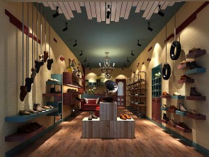 shopping mall - shop - shoe store 06 3D Модель