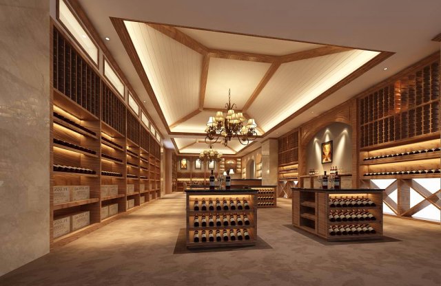 shop - wine 36 3D Model .c4d .max .obj .3ds .fbx .stl .blend 