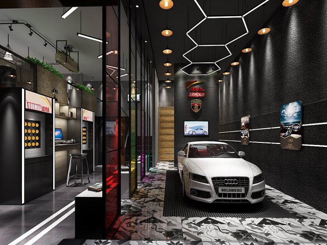 shop - commercial - automotive showroom-9415 Modèle 3D .c4d .max .obj .3ds .fbx .stl .blend 