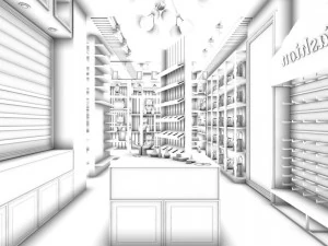 winkel - zakelijk - winkel - 9416 3D Model