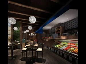 sklep - kawiarnia owocowa - 9415 Model 3D