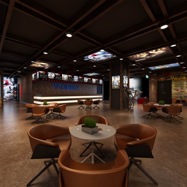business - movie theaters - shop - 9439 Modèle 3D .c4d .max .obj .3ds .fbx .stl .blend 