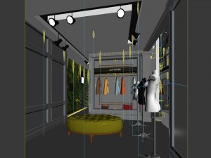 business - clothing store 01 3D Model