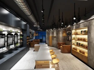 бизнес - кофейня 01 3D Модель