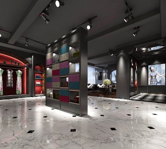 business - retail - shop 9494 3D Model .c4d .max .obj .3ds .fbx .stl .blend 
