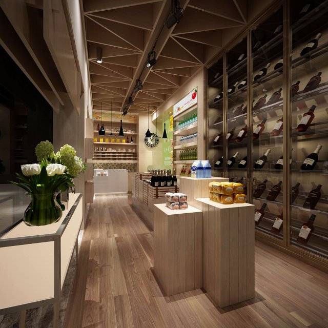 business - retail - shop 9569 Model 3D .c4d .max .obj .3ds .fbx .stl .blend 