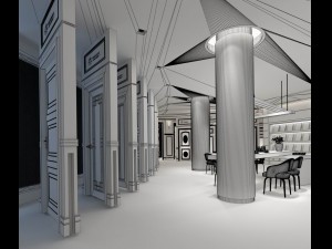business - doors - sales showroom 01 3D Model