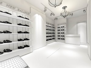 business - shopping mall - shoe store 02 3D Модель