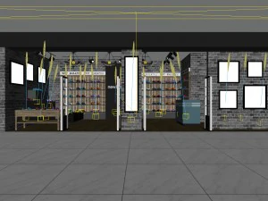 бизнес &ndash; торговый центр &ndash; обувной магазин 02 3D Модель
