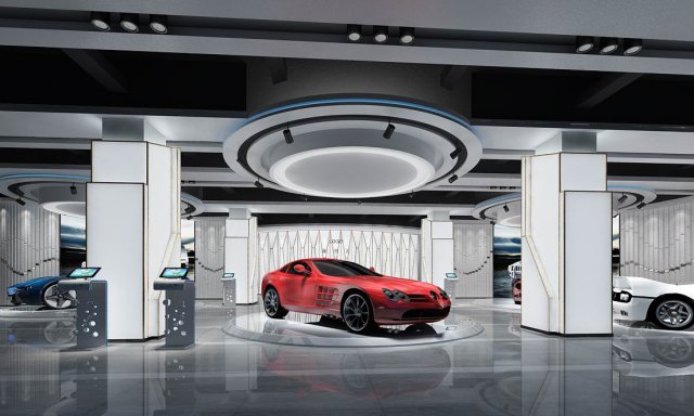 business - shop - auto showroom - 9453 Modèle 3D .c4d .max .obj .3ds .fbx .stl .blend 