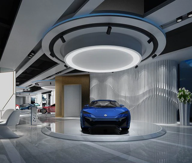 бизнес - магазин - автосалон - 9454 3D Модель .c4d .max .obj .3ds .fbx .stl .blend 