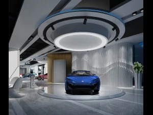business - shop - auto showroom - 9454 3D Model