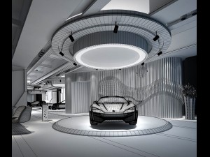 business - shop - auto showroom - 9454 3D 모델