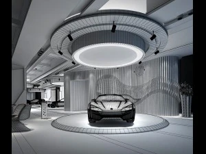 бизнес - магазин - автосалон - 9454 3D Модель