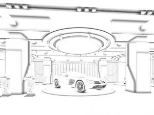 бизнес - магазин - автосалон - 9454 3D Модель