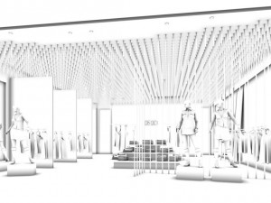 business - shop - clothing store - 9435 3D Model