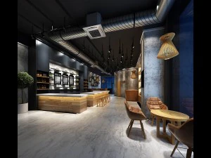 business - shop - coffee shop - 9435 3D Model