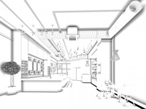 business - shop - coffee shop - 9435 3D Model