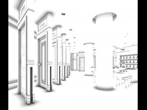 business - shop - door shop - 9435 3D Model