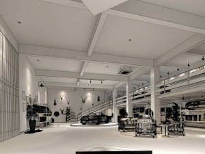 business - shop - automotive exhibition hall - 9409 3D Model