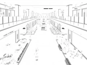 бизнес - магазин - торговая улица - 9410 3D Модель