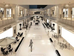 бизнес - магазин - торговая улица - 9410 3D Модель