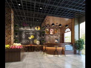 business - shop - fruit shop - 9414 3D Model