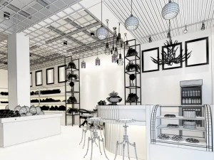 business - shop - fruit shop - 9434 3D Model