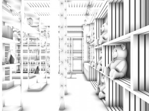 business - shop - exhibition room - 9413 3D 모델