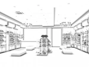 business - shop - exhibition room - 9417 3D Model
