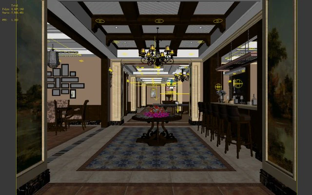 business - commercial - exhibition room - 9422 3D Model .c4d .max .obj .3ds .fbx .stl .blend 